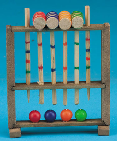 Dollhouse Miniature Croquet Set